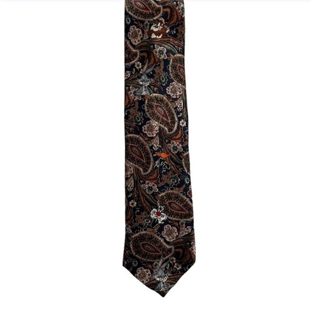 Looney Tunes‎ Mania Taz, Bugs Bunny, Daffy Duck, Roger Rabbit Tie - Picture 3 of 5